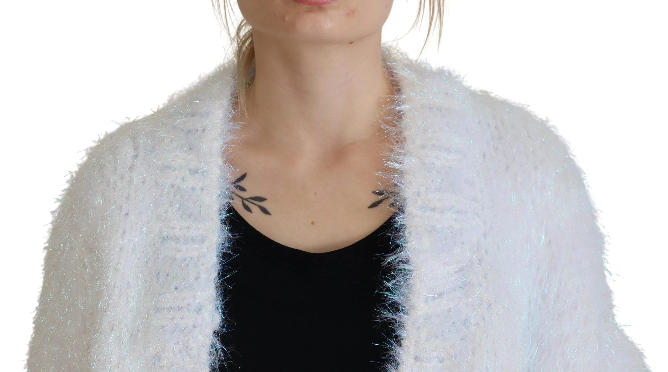 Elegant White Long Sleeve Cardigan Jacket sold by Louxly product image thumbnail 4