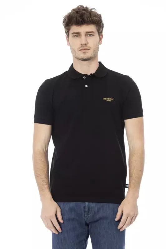 Black Cotton Men Polo sold by Louxly