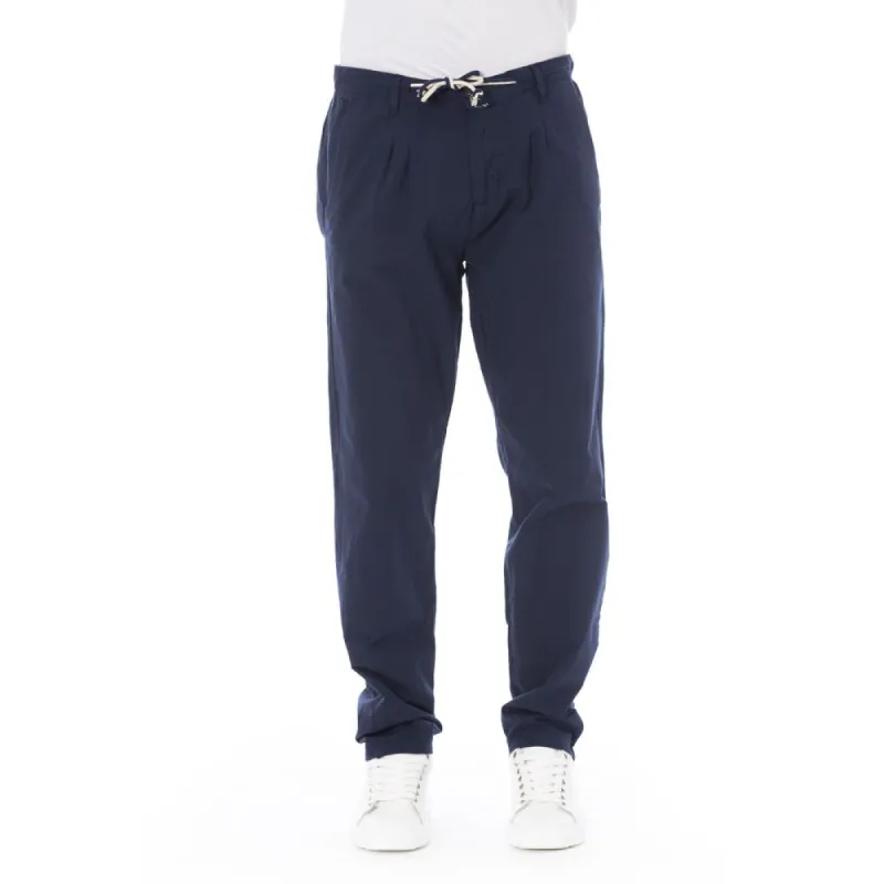 Blue Cotton Men Chino Pants sold by Louxly