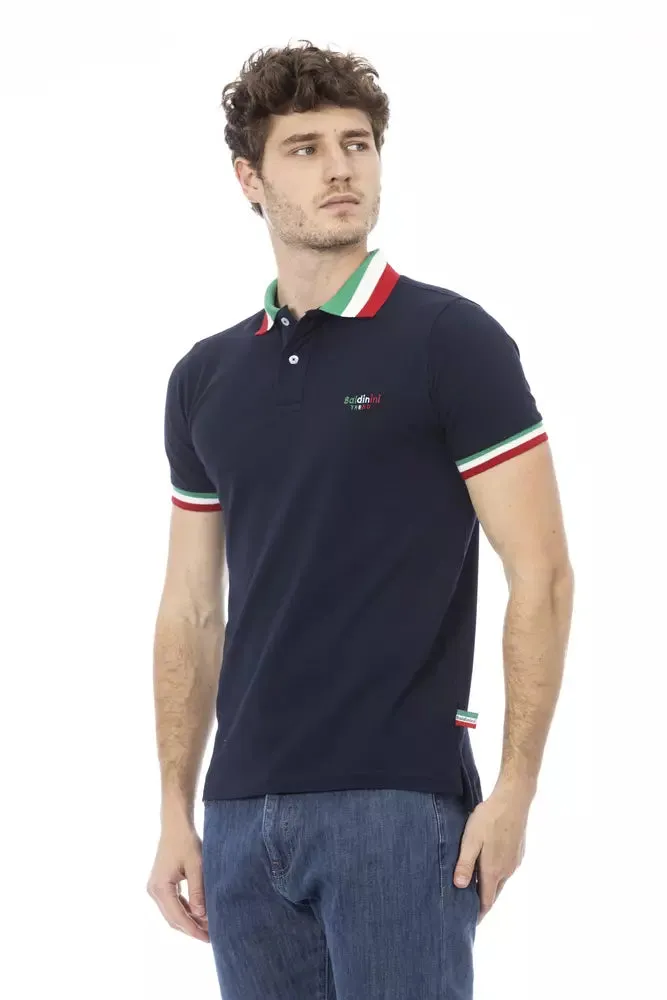 Blue Cotton Men Polo sold by Louxly product image thumbnail 2