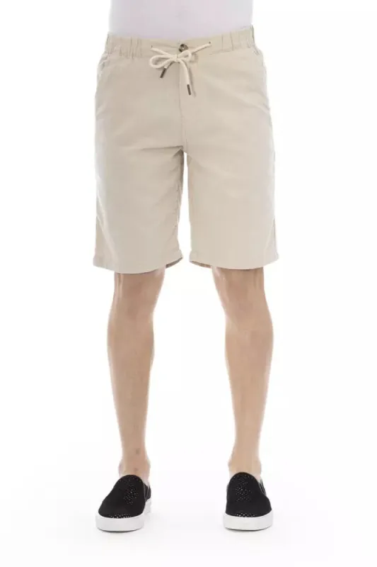 Beige Cotton Men Bermuda Short sold by Louxly