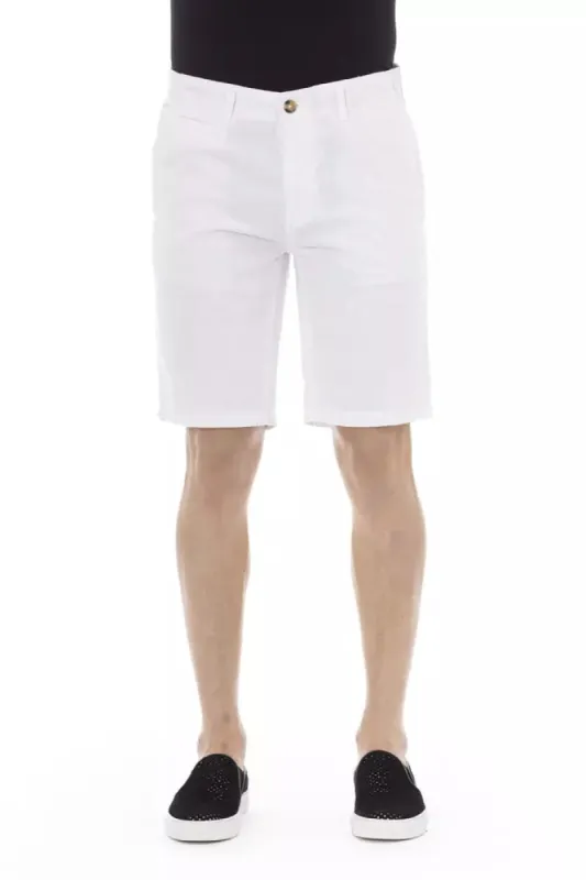 White Cotton Men Bermuda Short sold by Louxly