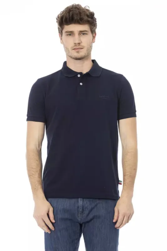 Blue Cotton Men Polo sold by Louxly