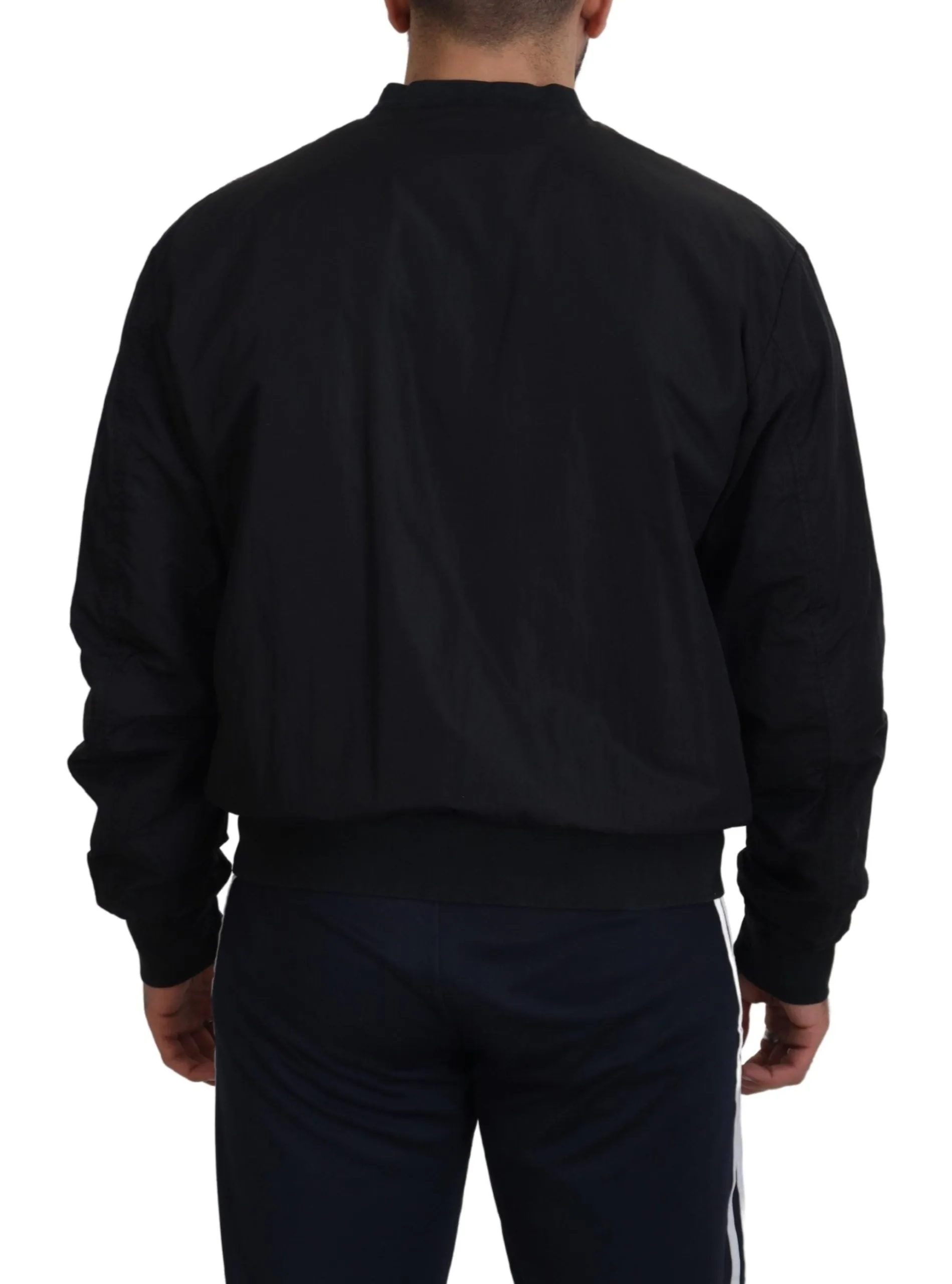 Elegant Black Bomber Jacket sold by Louxly product image thumbnail 3