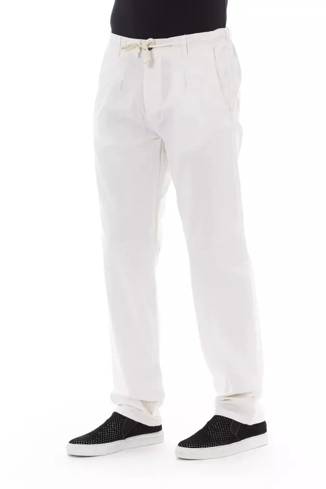 White Cotton Men Trouser sold by Louxly product image thumbnail 2
