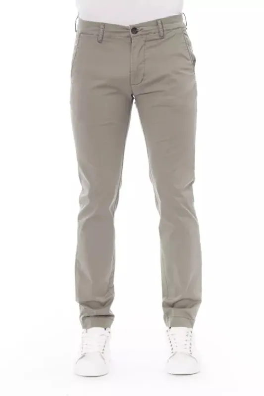 Beige Cotton Men Chino sold by Louxly