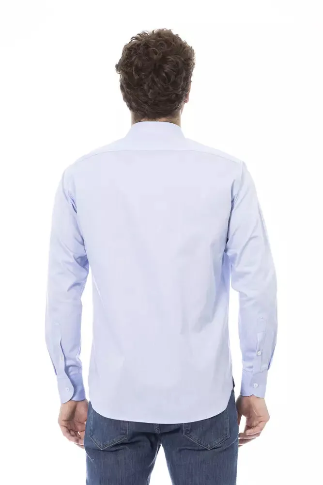 Light Blue Cotton Men Shirt sold by Louxly product image thumbnail 3