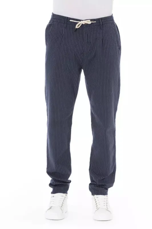 Blue Cotton Men Chino Pant sold by Louxly