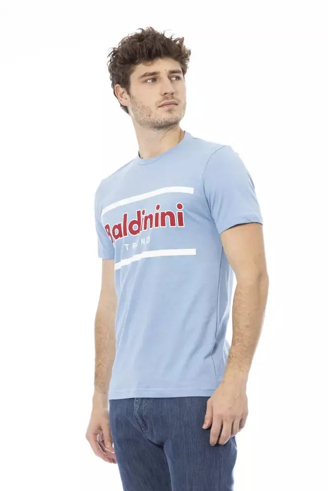 Light Blue Cotton Men T-Shirt sold by Louxly product image thumbnail 2
