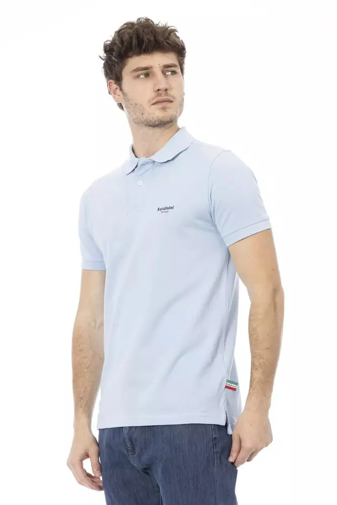 Light Blue Cotton Men Polo sold by Louxly product image thumbnail 2