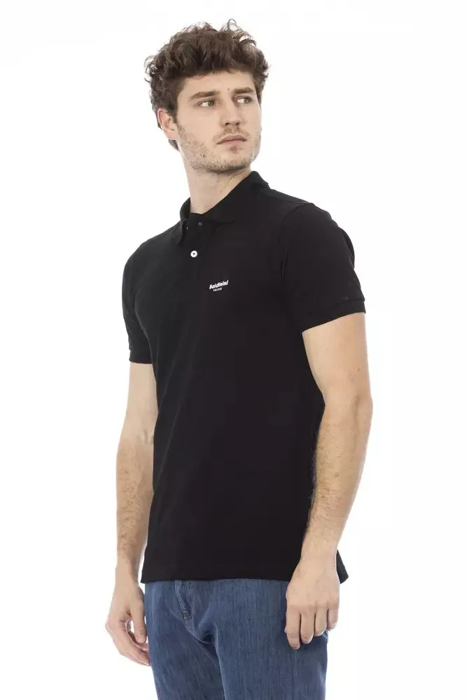 Black Cotton Men Polo Shirt sold by Louxly product image thumbnail 2