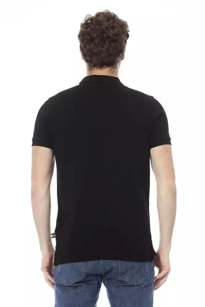 Black Cotton Men Polo Shirt sold by Louxly product image thumbnail 3