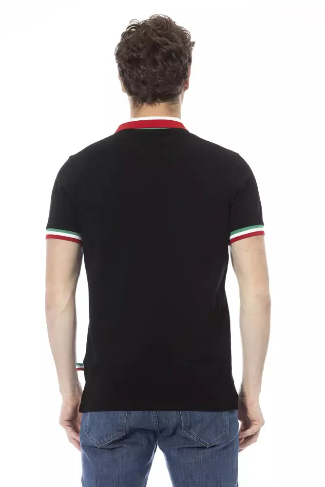 Black Cotton Men Polo sold by Louxly product image thumbnail 3