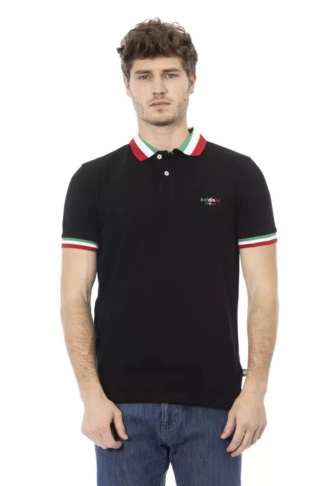 Black Cotton Men Polo sold by Louxly