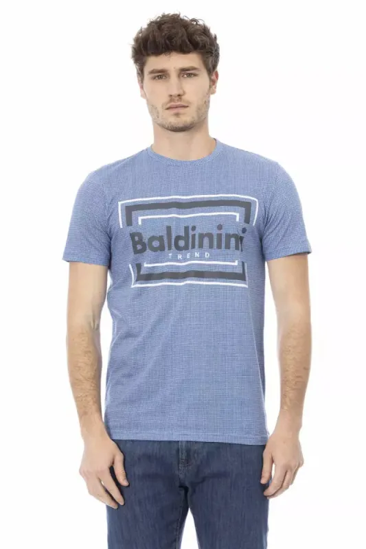 Light Blue Cotton Men T-Shirt sold by Louxly