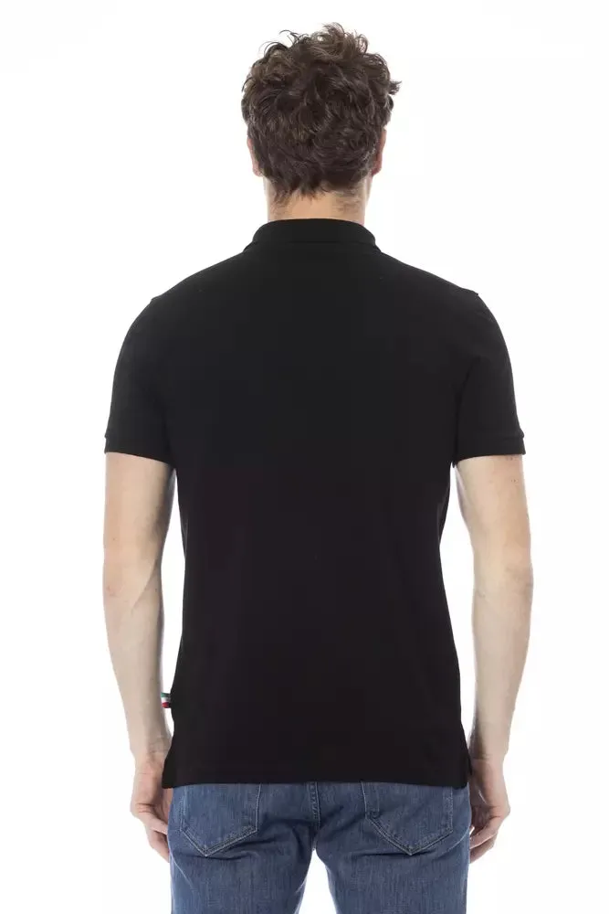 Black Cotton Men Polo sold by Louxly product image thumbnail 3
