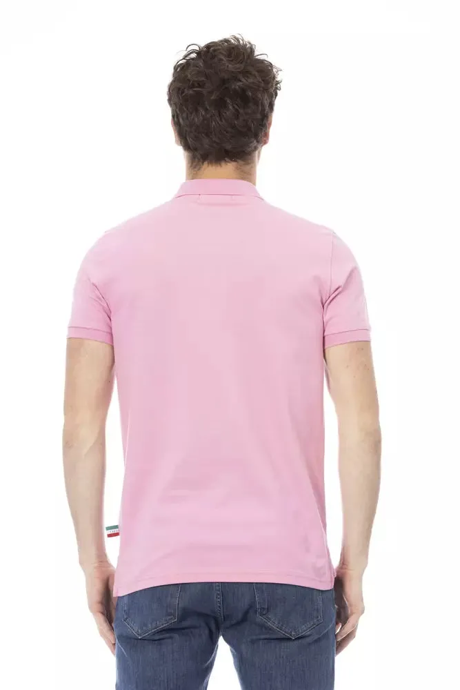 Pink Cotton Men Polo sold by Louxly product image thumbnail 3