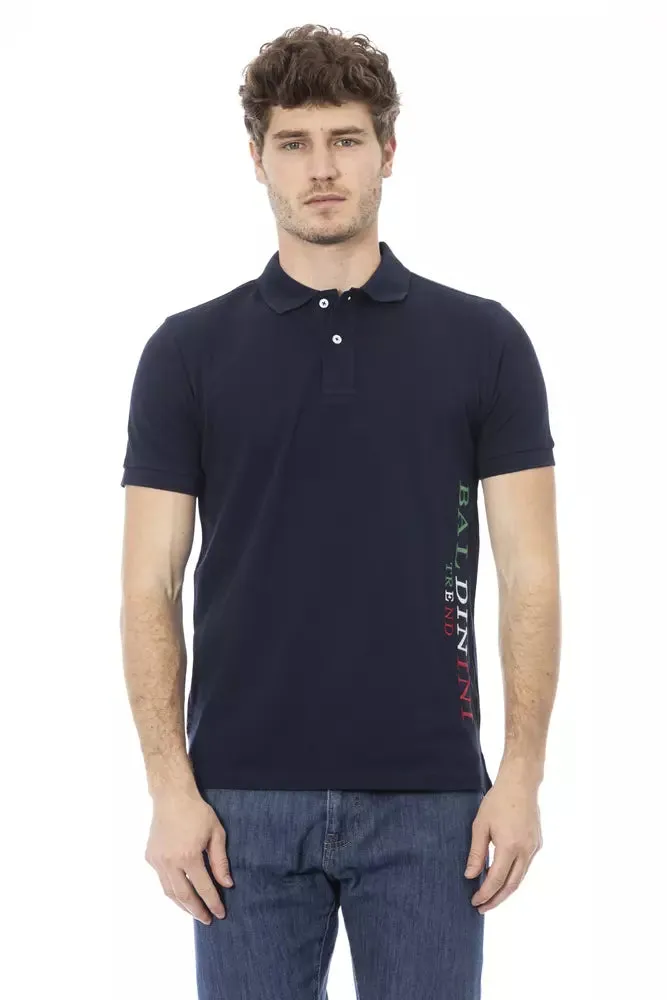 Blue Cotton Men Polo sold by Louxly