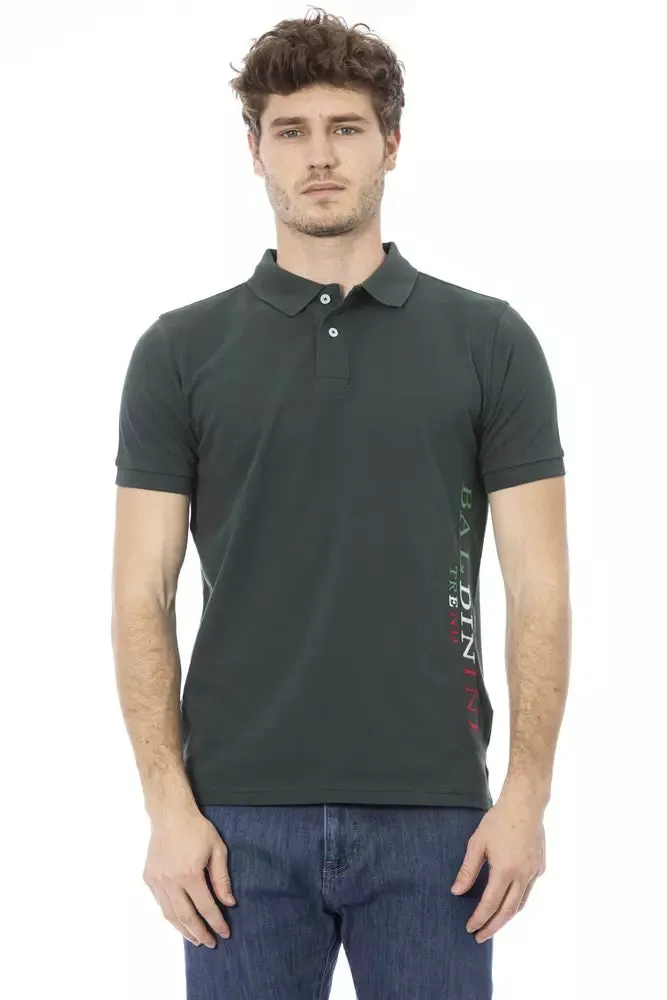 Green Cotton Men Polo sold by Louxly