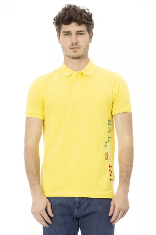 Yellow Cotton Men Polo-Shirt sold by Louxly