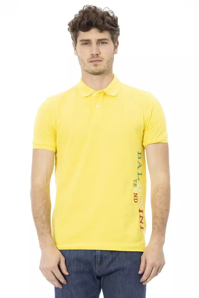 Yellow Cotton Men Polo-Shirt sold by Louxly