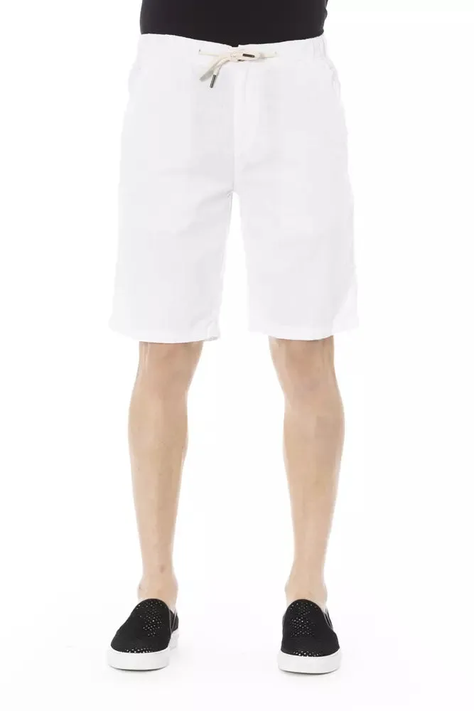 White Cotton Men's Bermuda Shorts sold by Louxly