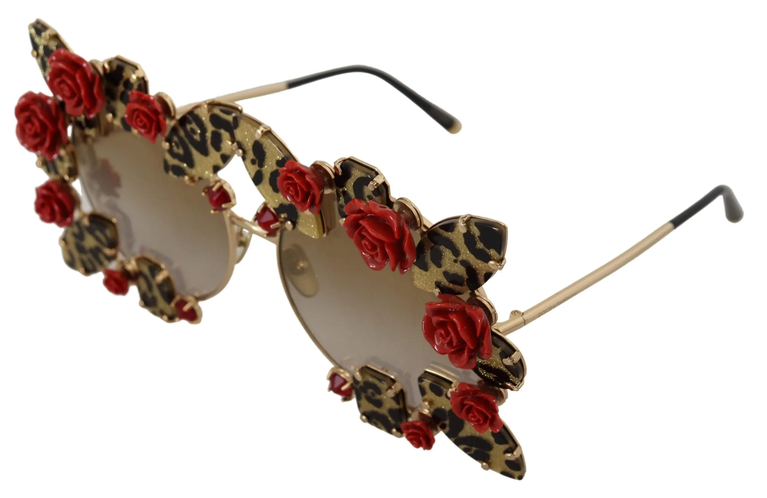Elegant Round Rose-Embellished Sunglasses sold by Louxly product image thumbnail 2