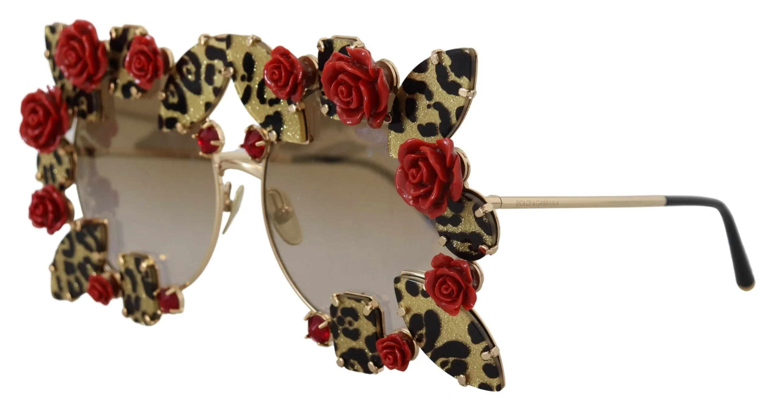 Elegant Round Rose-Embellished Sunglasses sold by Louxly product image thumbnail 3