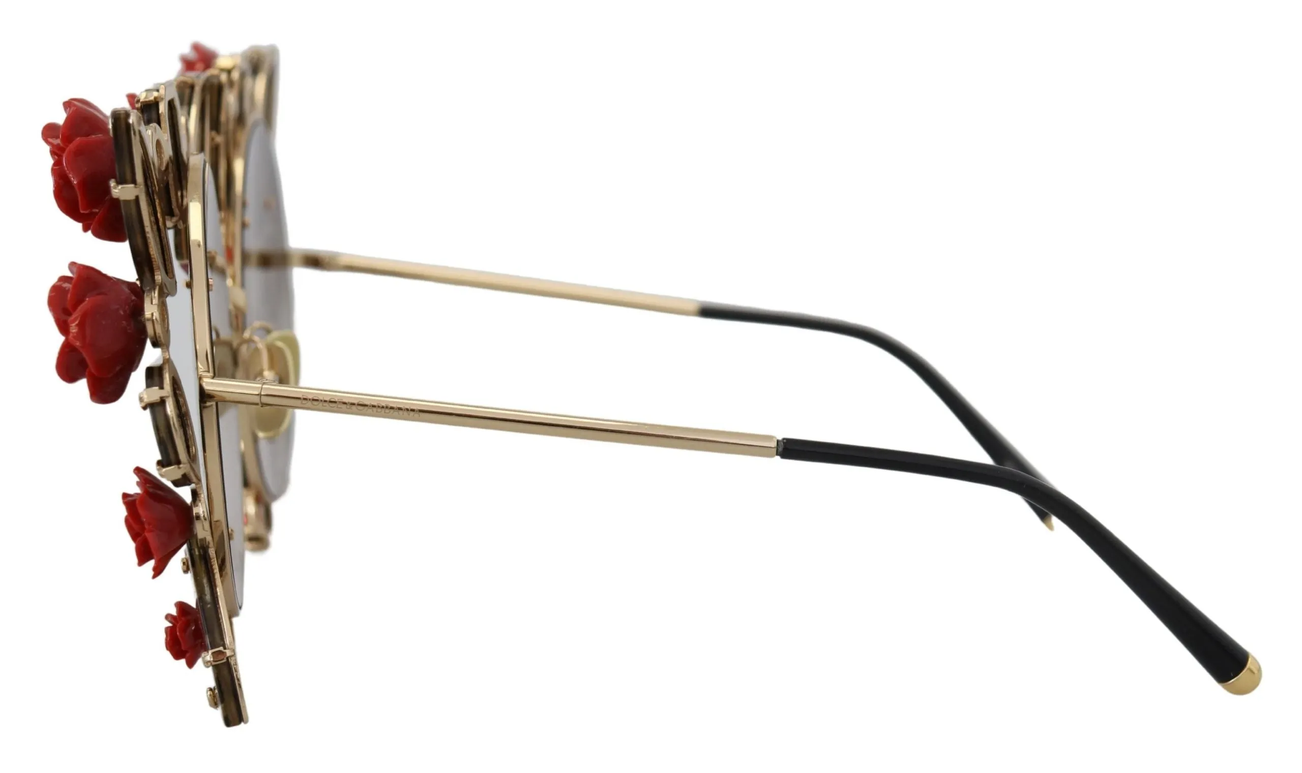 Elegant Round Rose-Embellished Sunglasses sold by Louxly product image thumbnail 4