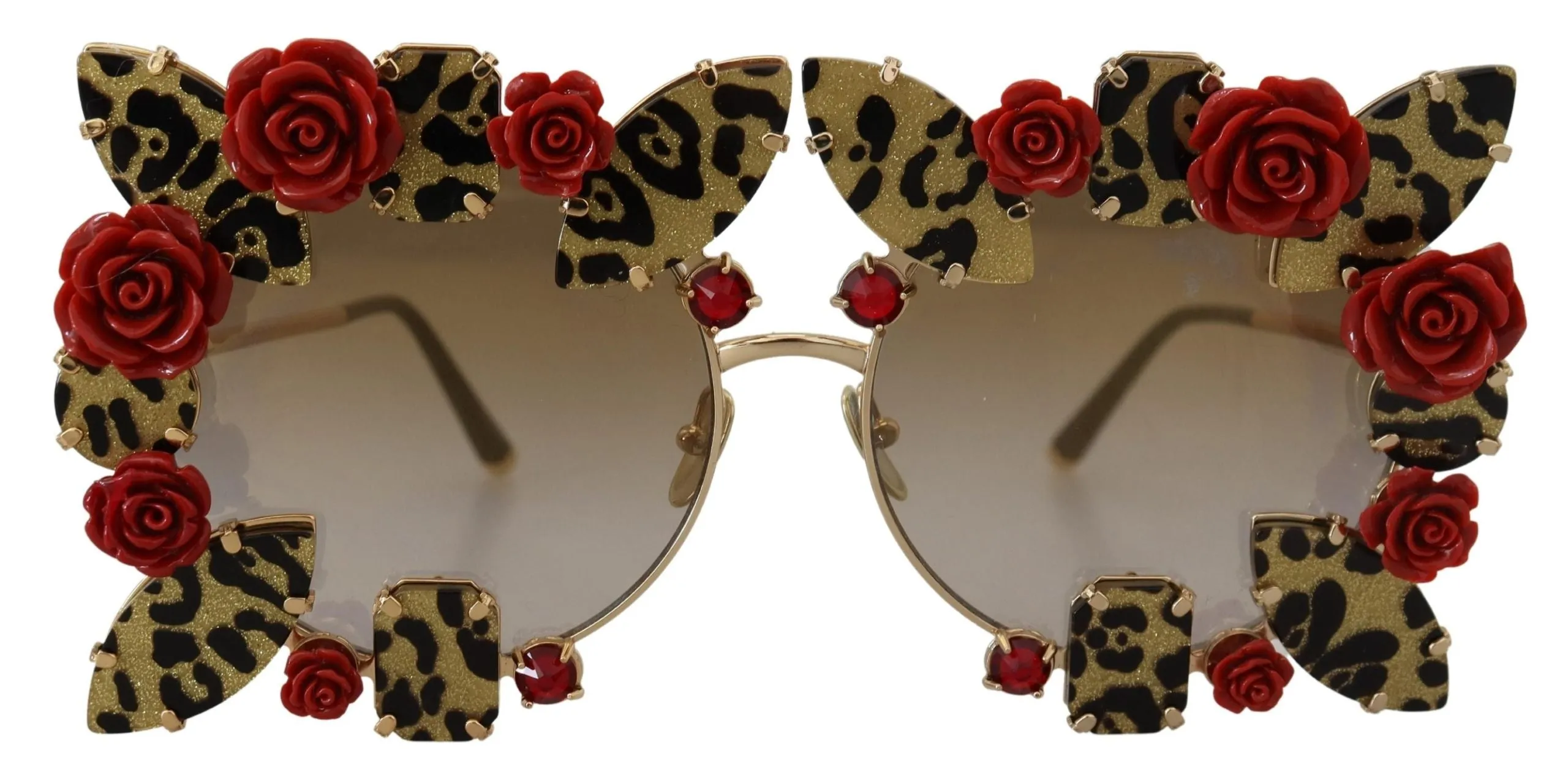 Elegant Round Rose-Embellished Sunglasses sold by Louxly