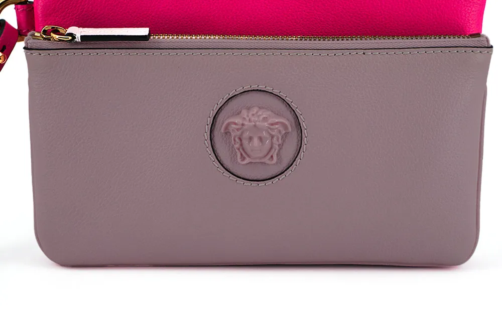 Elegant Pink Leather Pouch Clutch sold by Louxly product image thumbnail 5