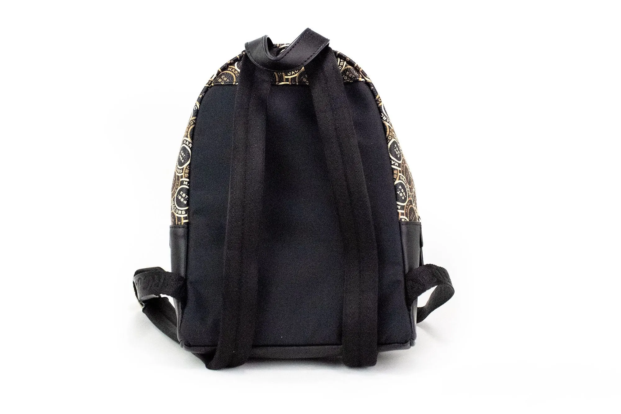 Signet Mini Black Logo Printed Leather Shoulder Backpack Bookbag sold by Louxly product image thumbnail 2