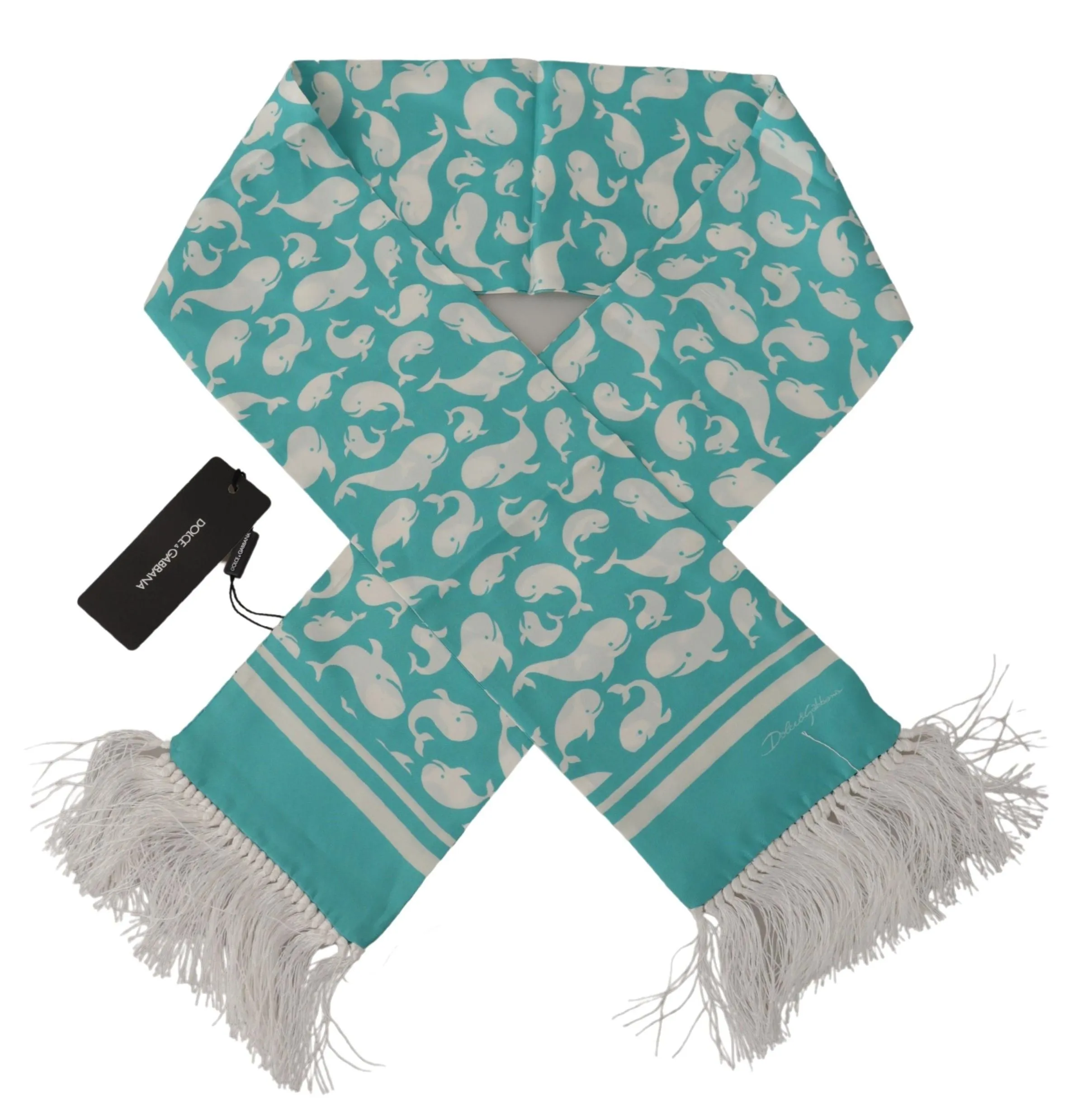 Elegant Teal Blue Silk Men's Scarf sold by Louxly product image thumbnail 3