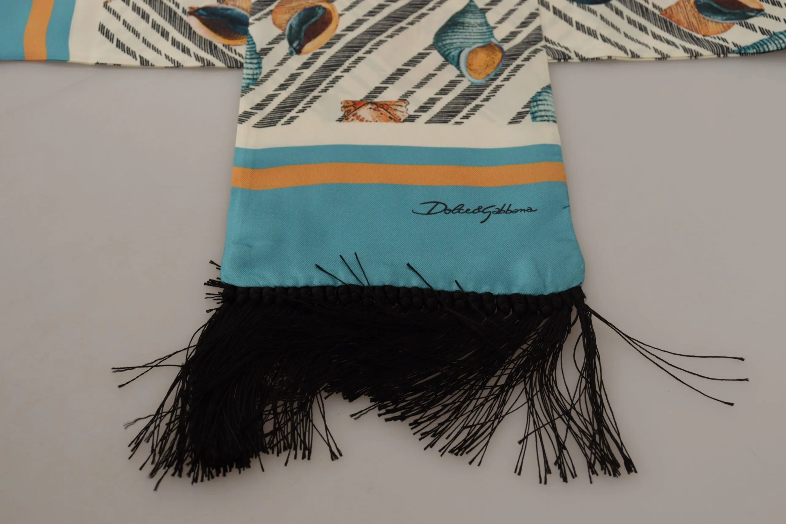 Multicolor Silk Seashell Printed Scarf sold by Louxly product image thumbnail 5