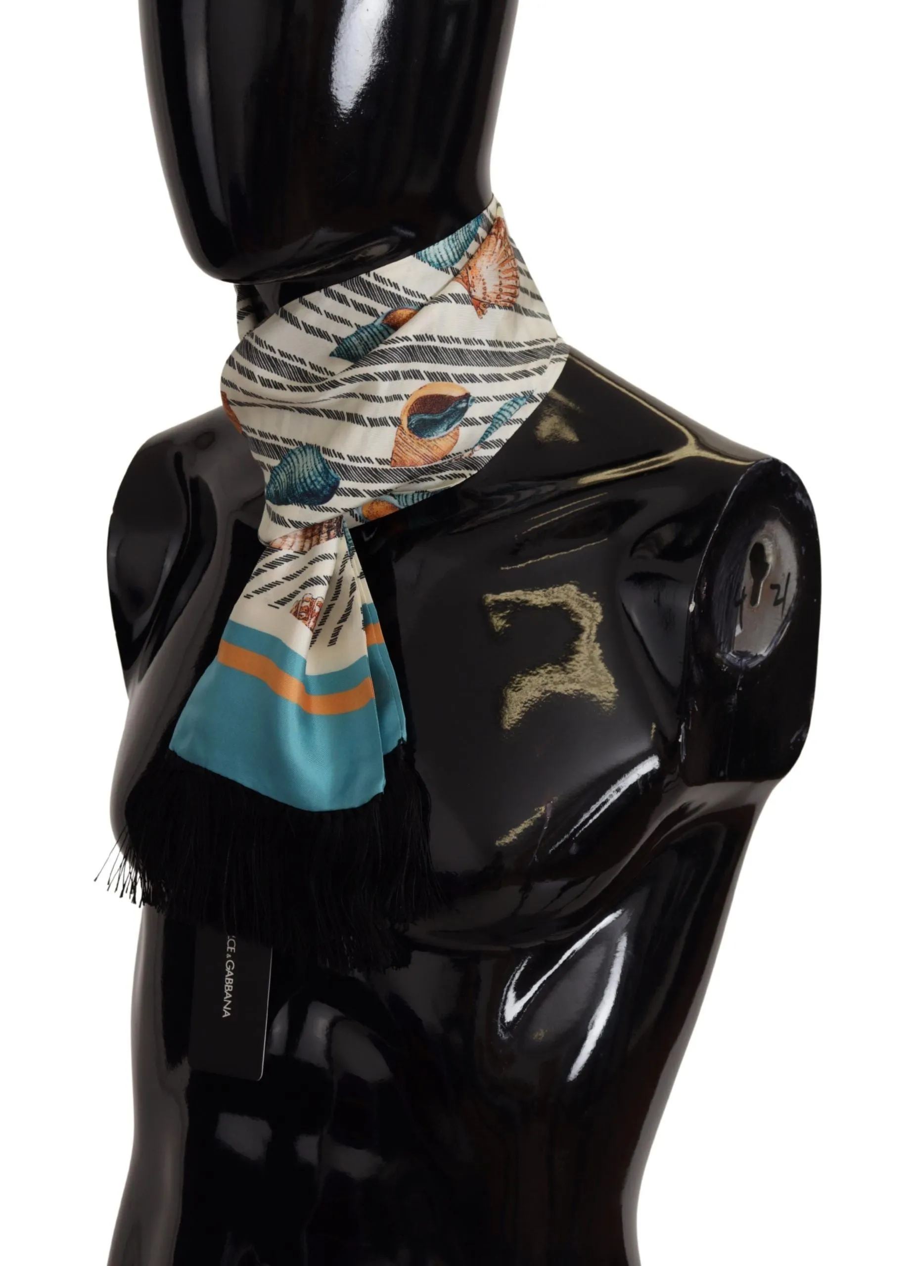 Multicolor Silk Seashell Printed Scarf sold by Louxly product image thumbnail 2