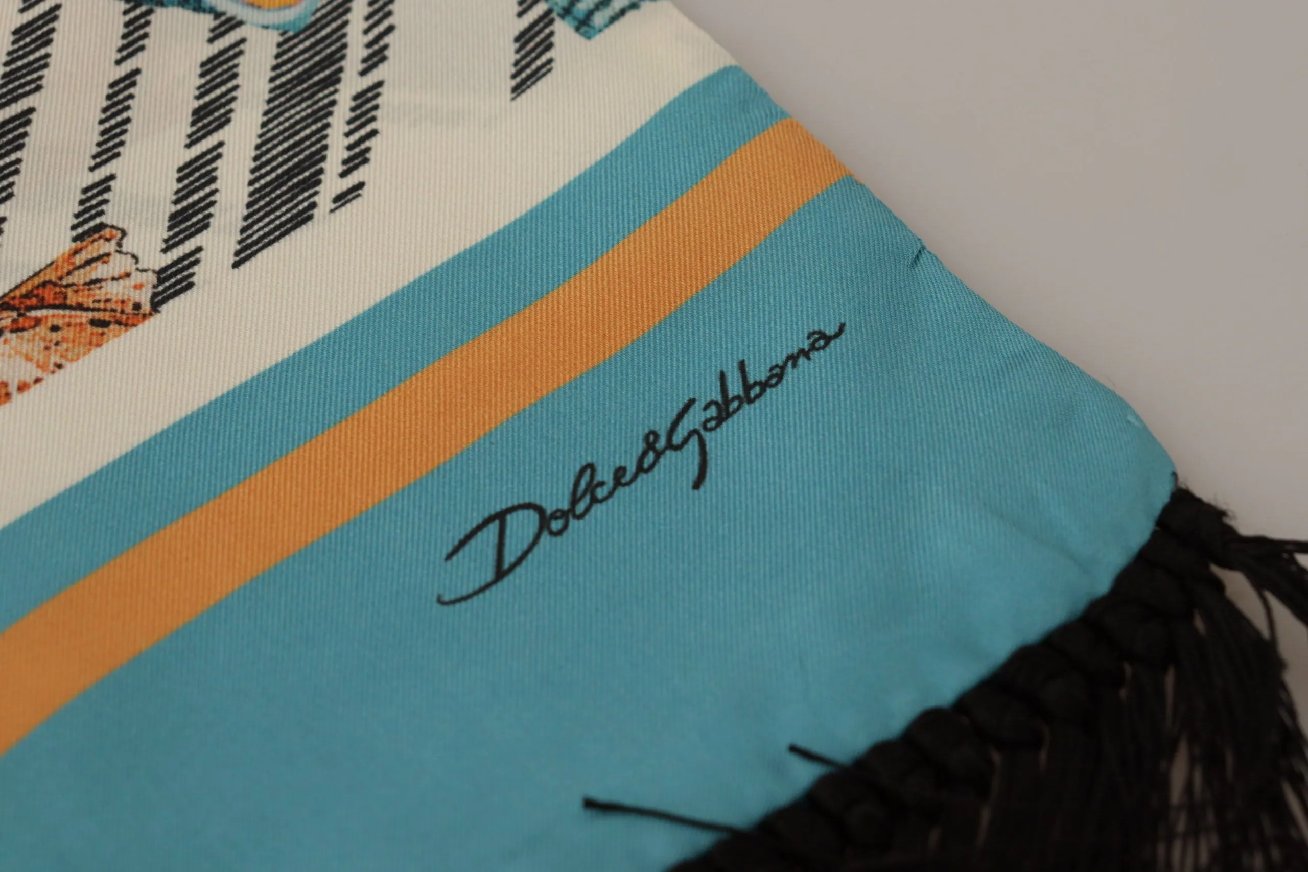 Multicolor Silk Seashell Printed Scarf sold by Louxly product image thumbnail 4