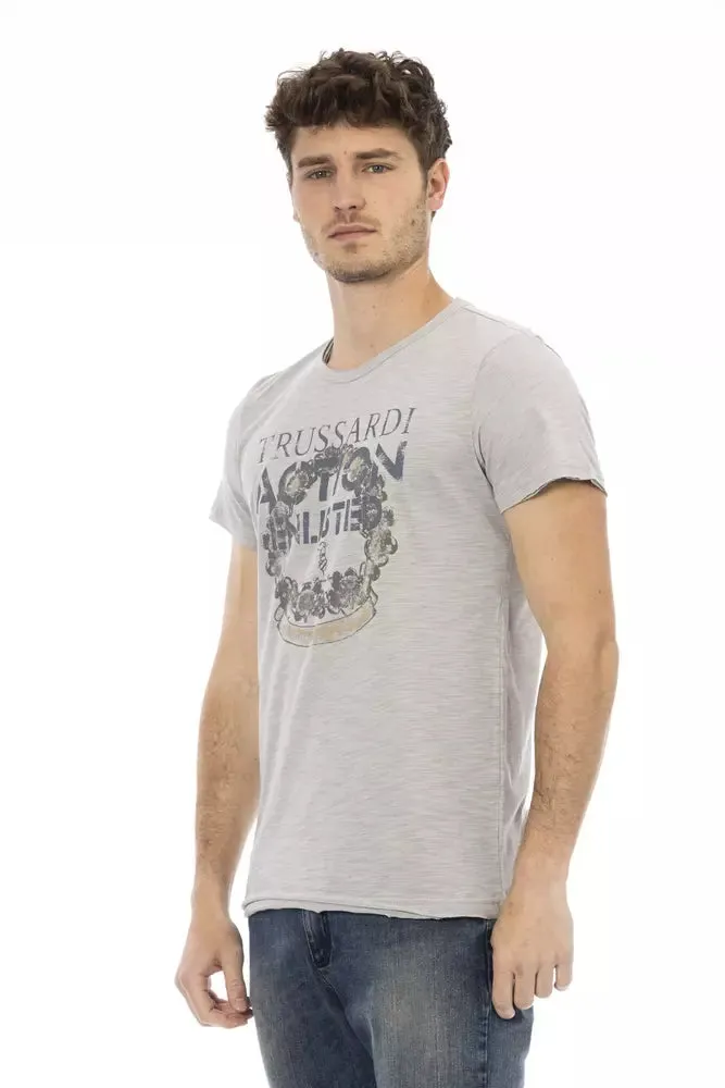 Gray Cotton Men T-Shirt sold by Louxly product image thumbnail 2