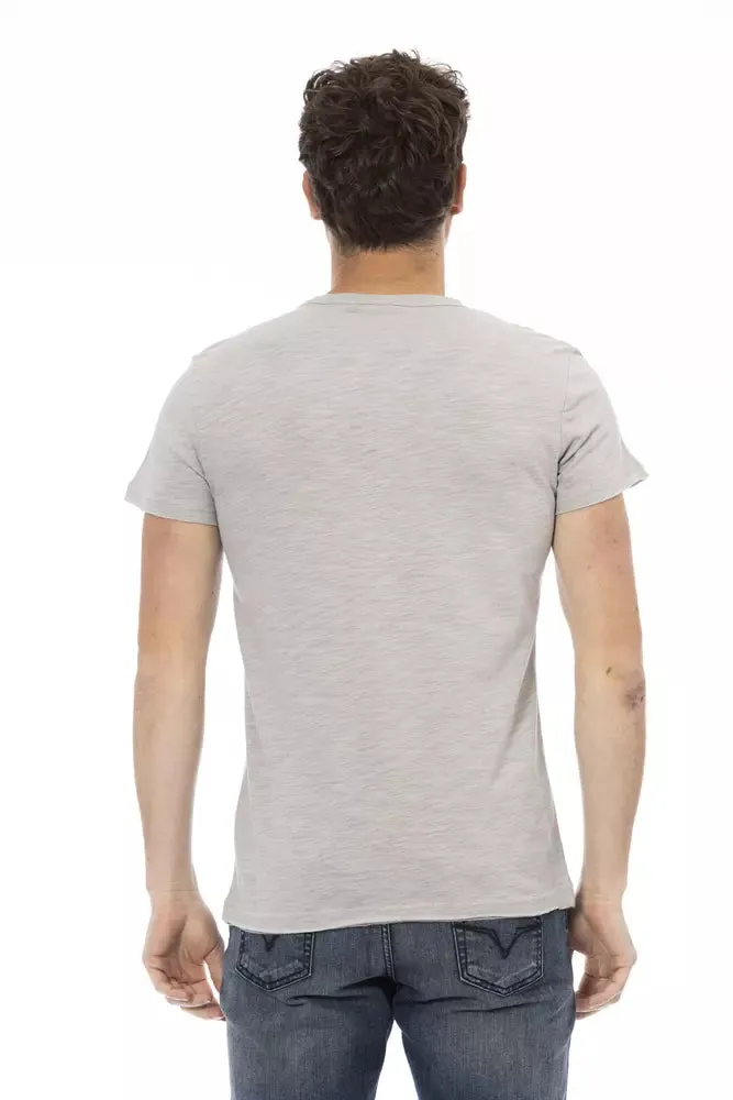 Gray Cotton Men T-Shirt sold by Louxly product image thumbnail 3
