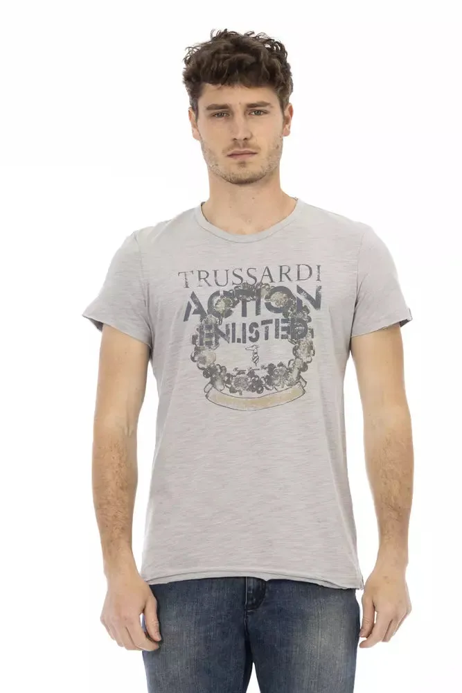 Gray Cotton Men T-Shirt sold by Louxly