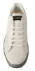 Elegant White & Gold Leather Sneakers sold by Louxly