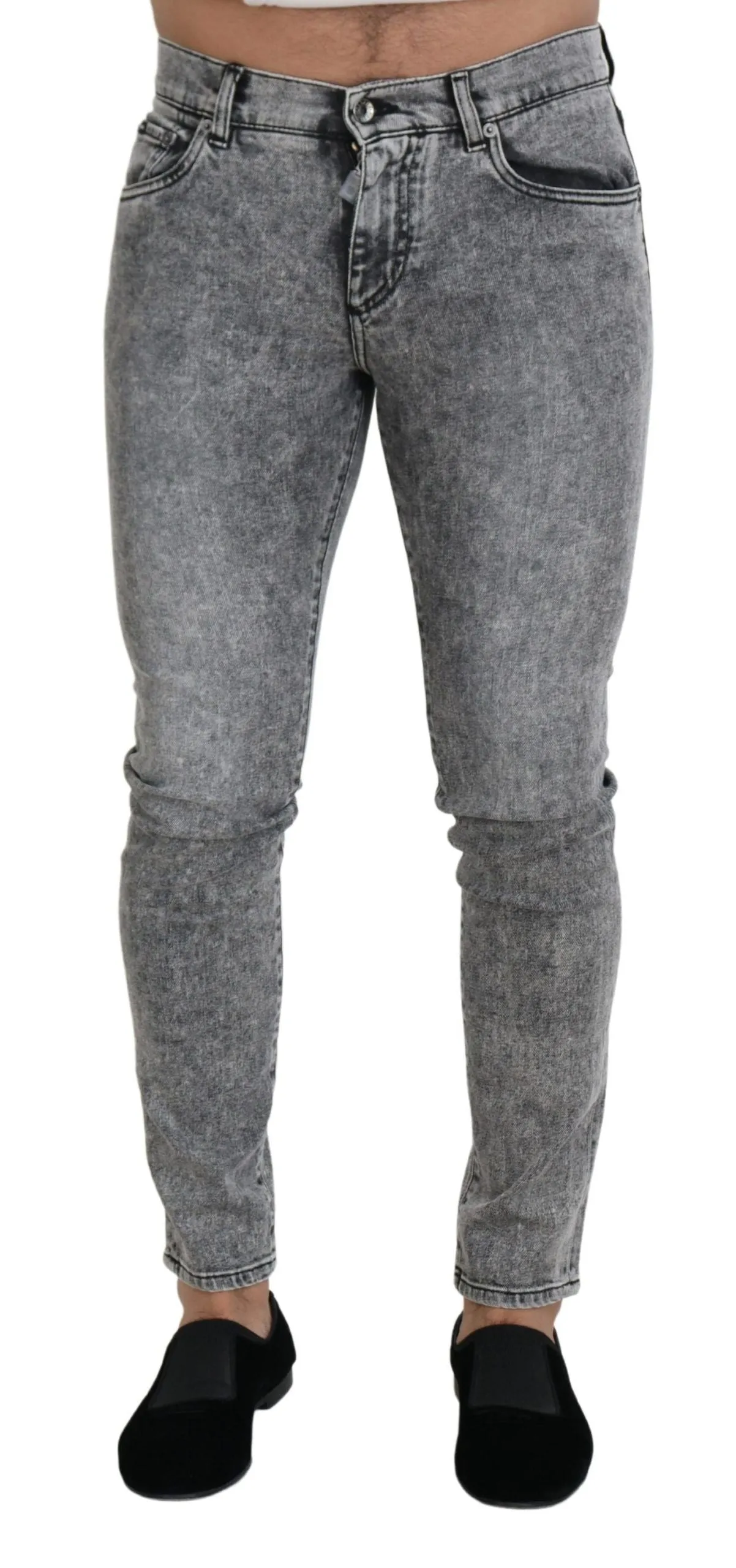 Chic Slim Fit Gray Denim sold by Louxly
