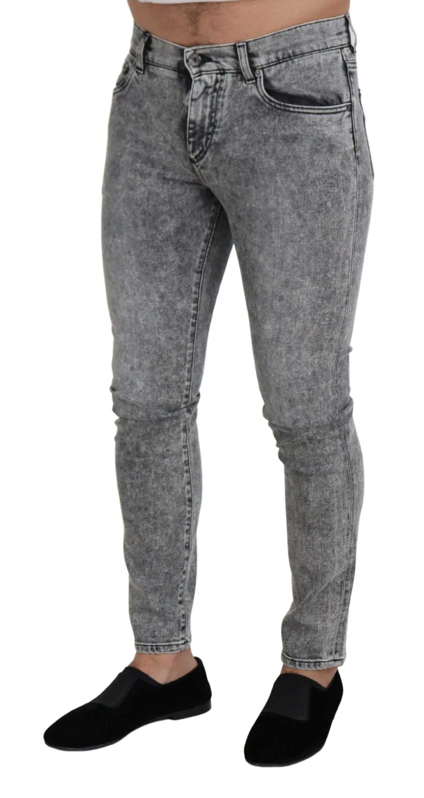 Chic Slim Fit Gray Denim sold by Louxly product image thumbnail 3