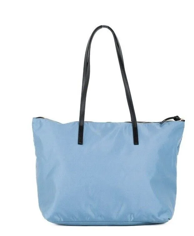 Portuna Medusa Medium Cornflower Blue Nylon Leather Tote Bag Purse sold by Louxly product image thumbnail 4