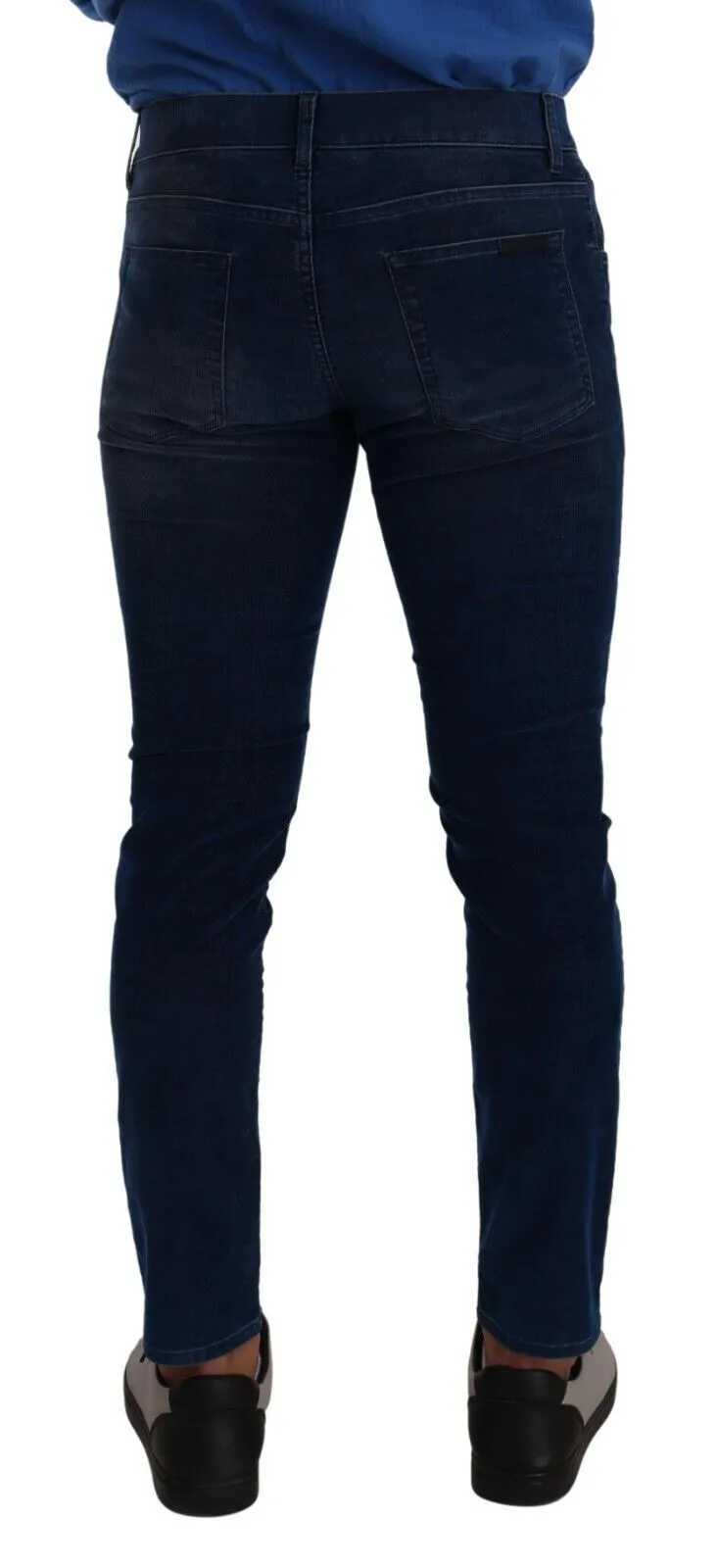 Sleek Dark Blue Slim Fit Jeans sold by Louxly product image thumbnail 3