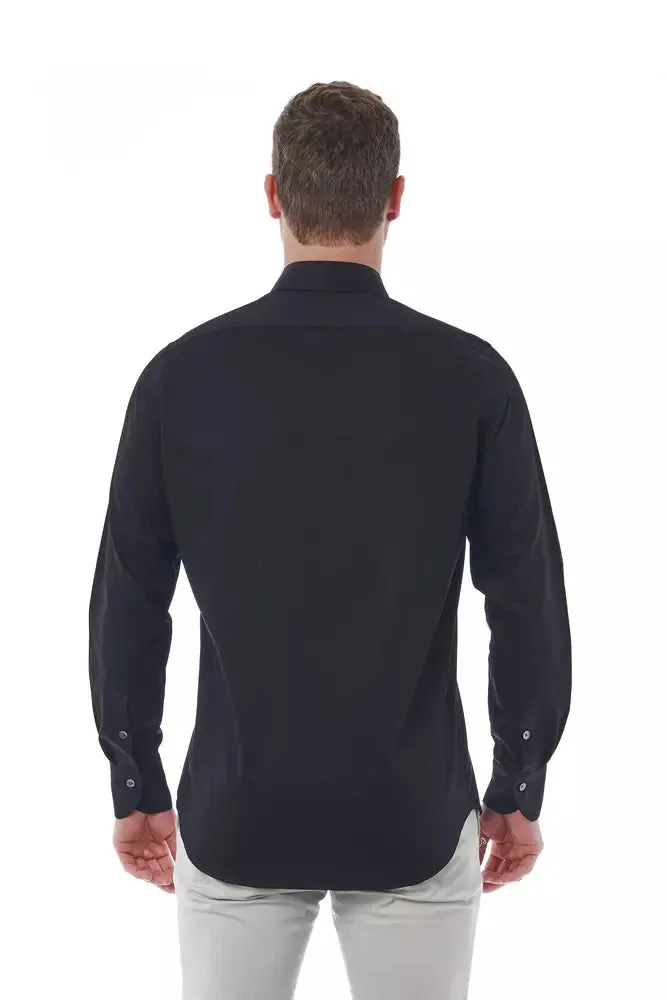 Black Cotton Men Shirt sold by Louxly product image thumbnail 4
