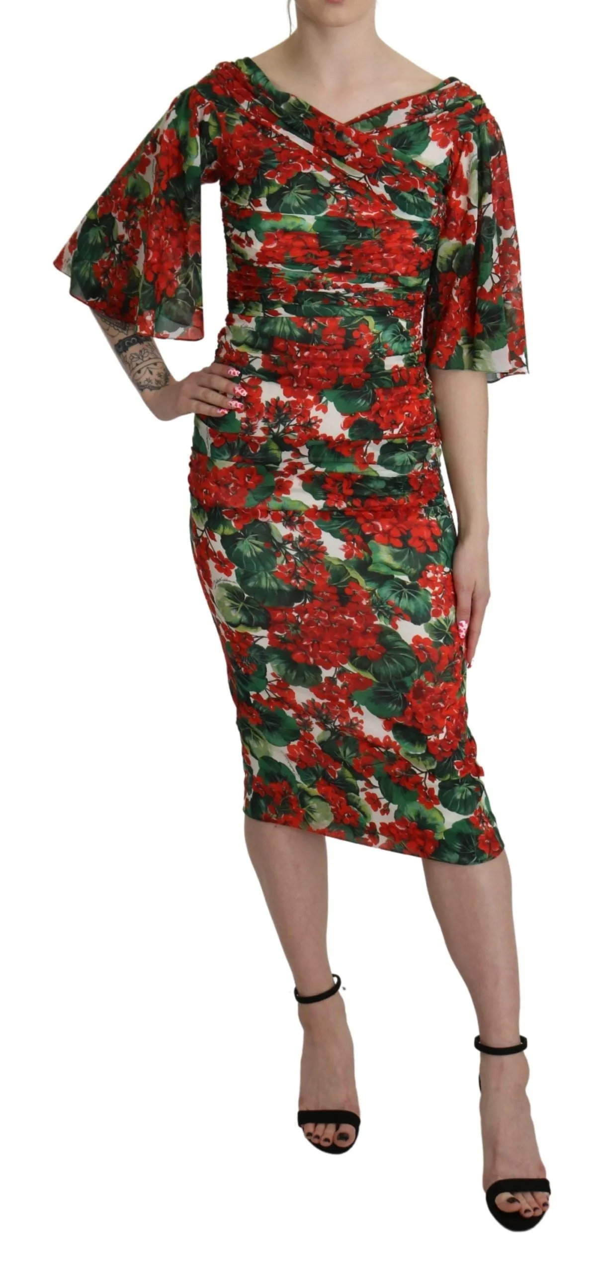 Enchanting Floral Midi Sheath Dress sold by Louxly product image thumbnail 2