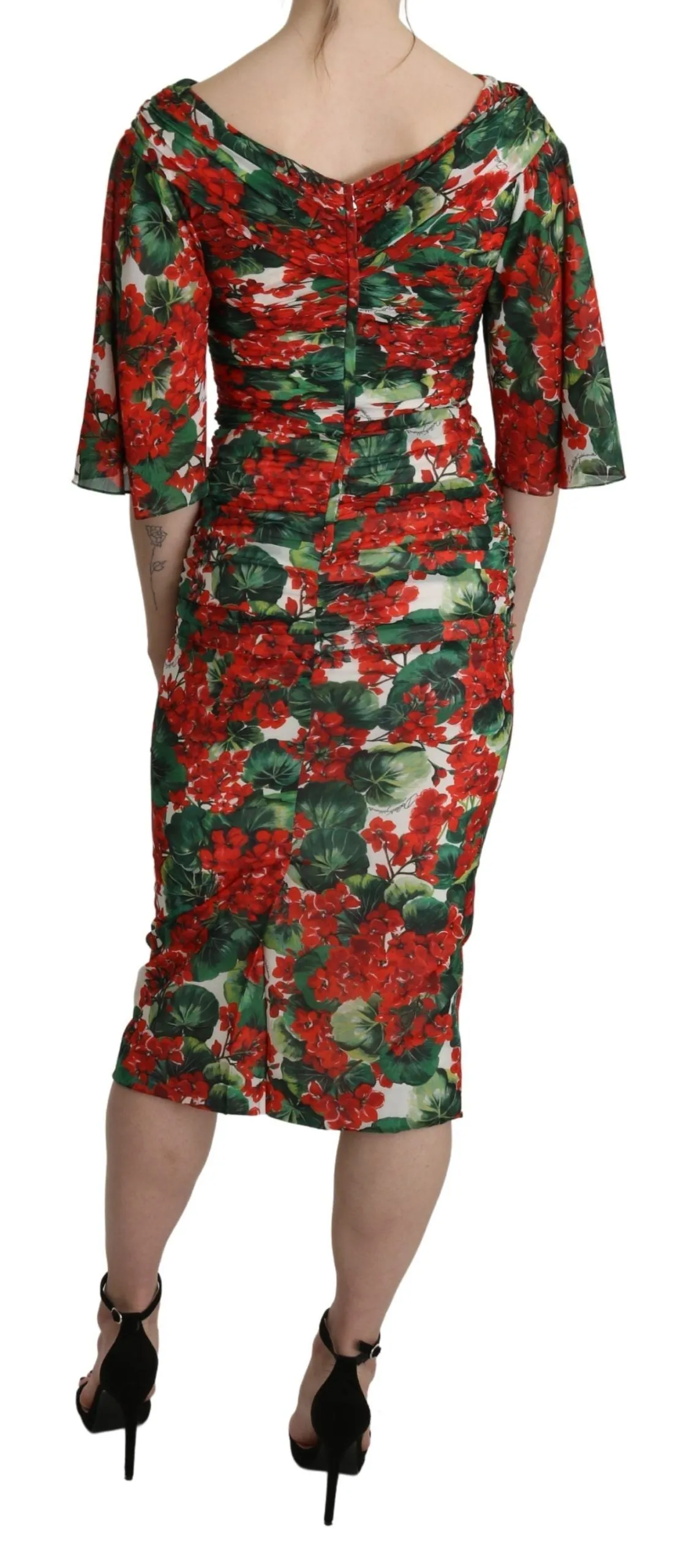 Enchanting Floral Midi Sheath Dress sold by Louxly product image thumbnail 4