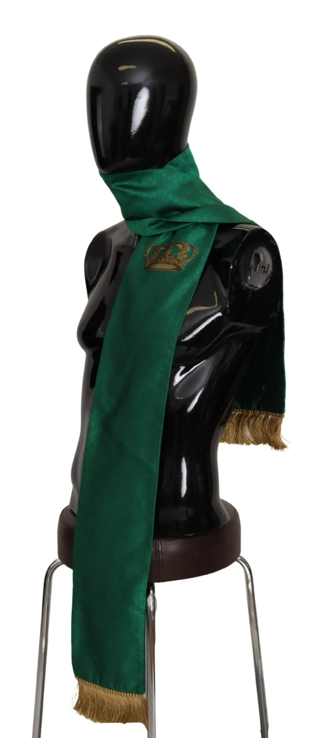 Elegant Green Silk Blend Men's Scarf sold by Louxly product image thumbnail 4