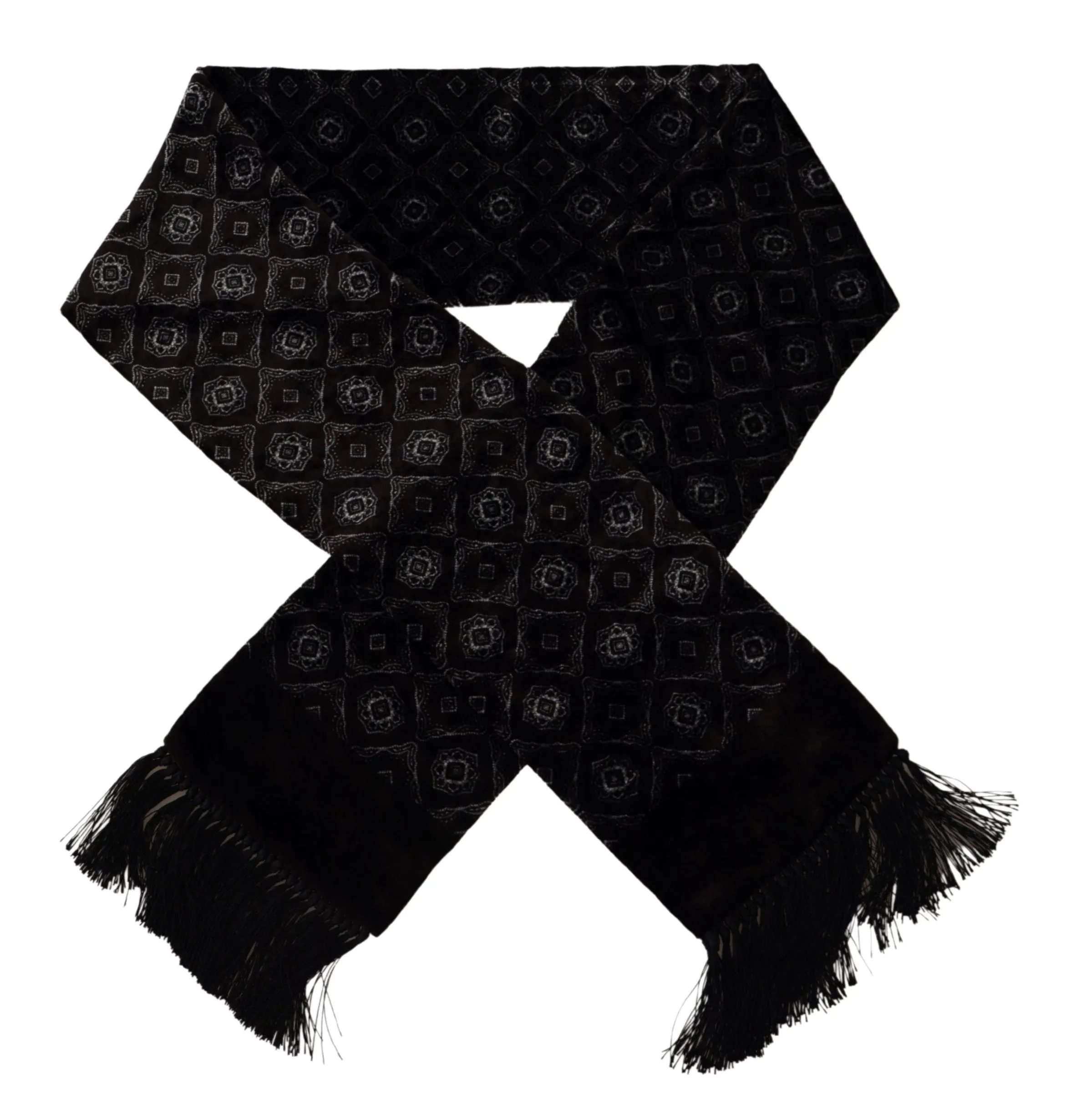 Luxurious Brown Silk-Blend Men's Scarf sold by Louxly product image thumbnail 3