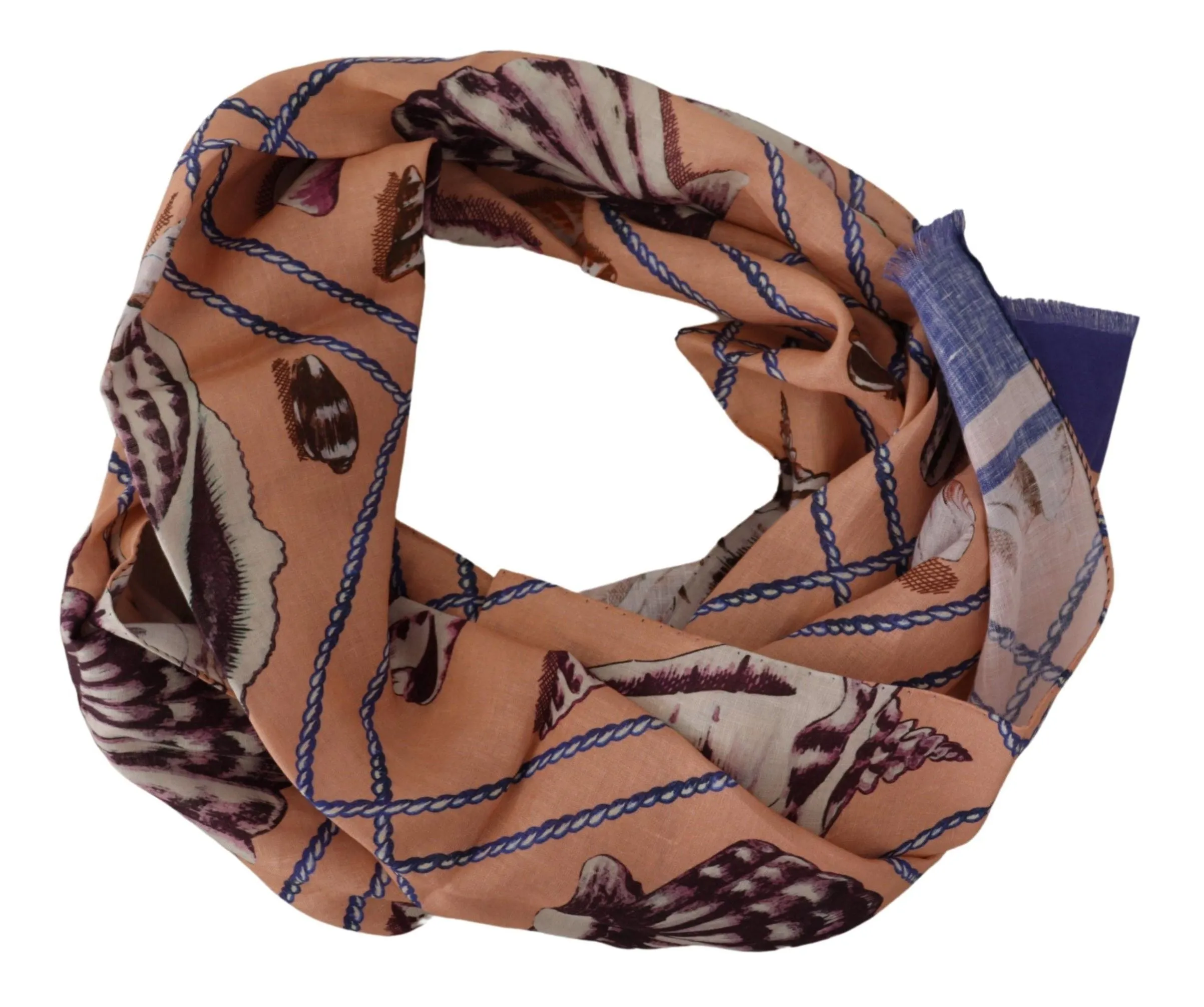Multicolor Seashell Linen Scarf for Men sold by Louxly product image thumbnail 3